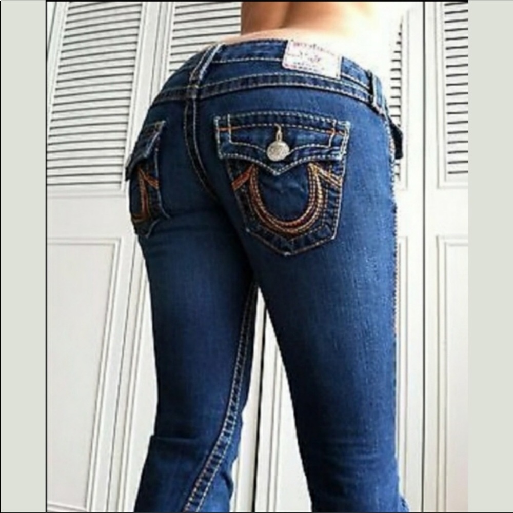 True Religion Rainbow Joey Bootcut Denim Jean Sz30